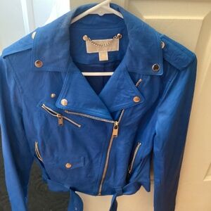Blue leather Michael kors